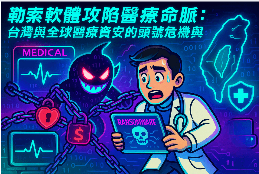 勒索軟體攻陷醫療命脈：台灣與全球醫療資安的頭號危機與防禦戰略Healthcare Security Breach = Patient Crisis! Unmasking Ransomware Attacks, Are You Ready?